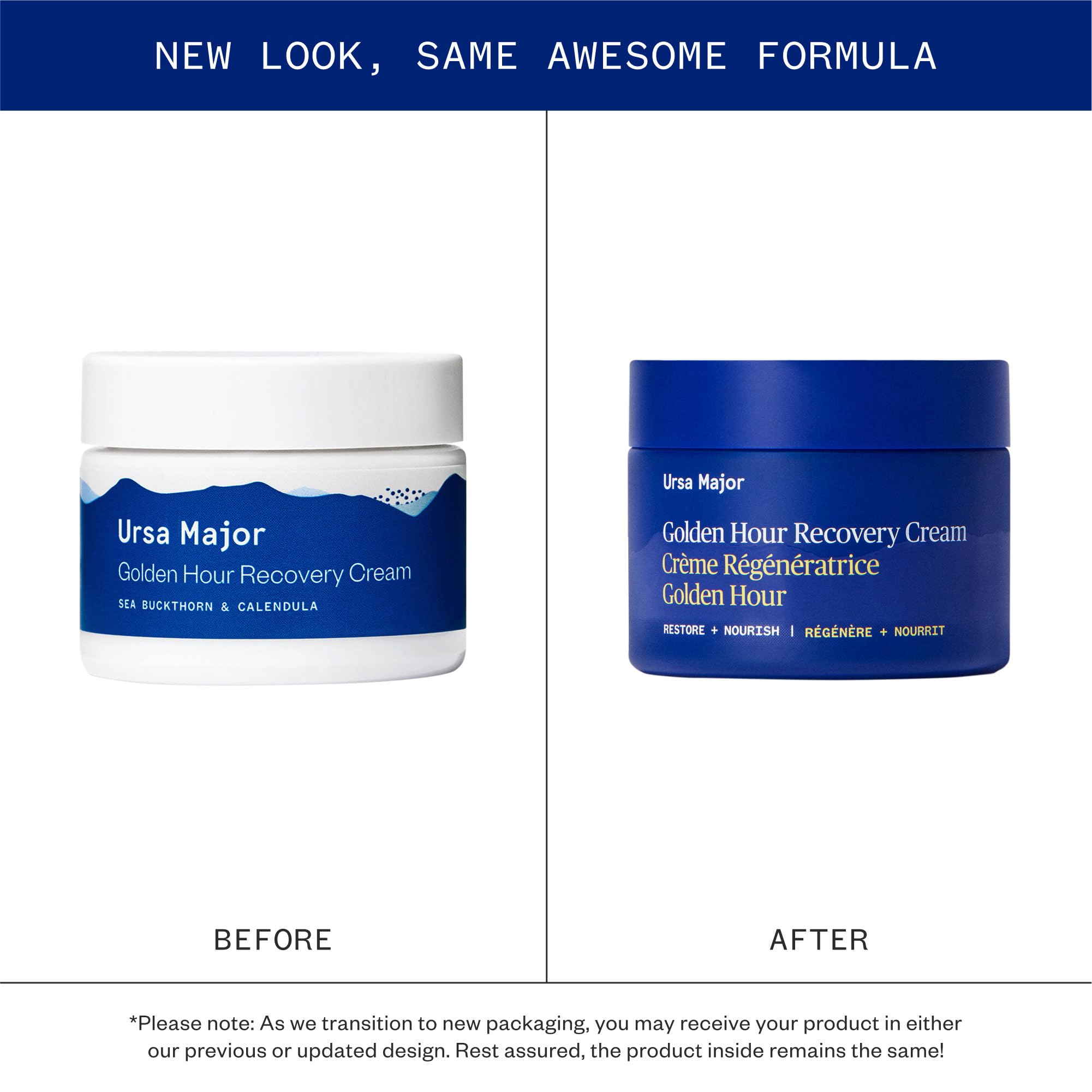 Ursa Major Golden Hour cream swirls demonstrate quick absorption on skin.