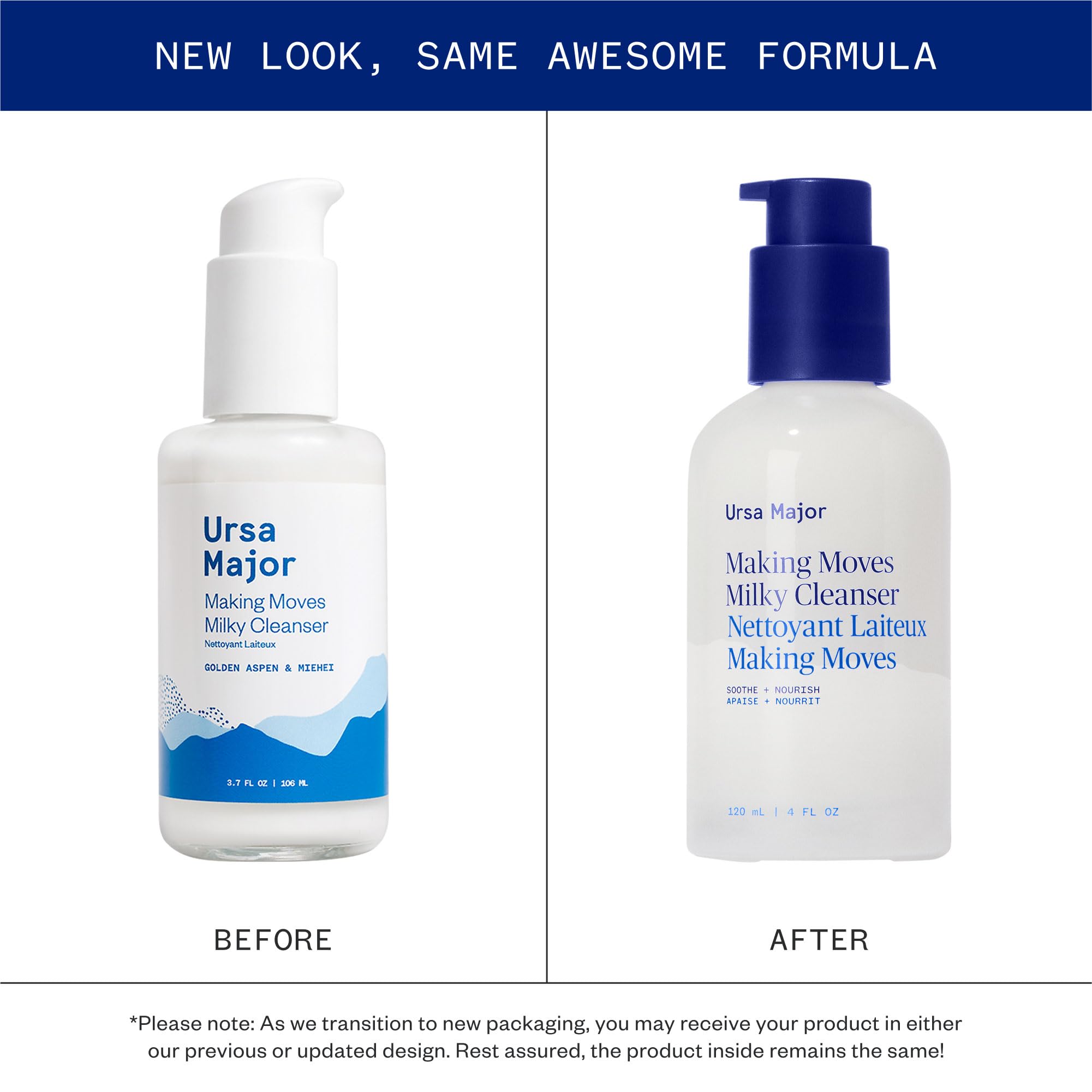 Ursa Major Milky Cleanser ingredients highlight marshmallow root and comfrey leaf.