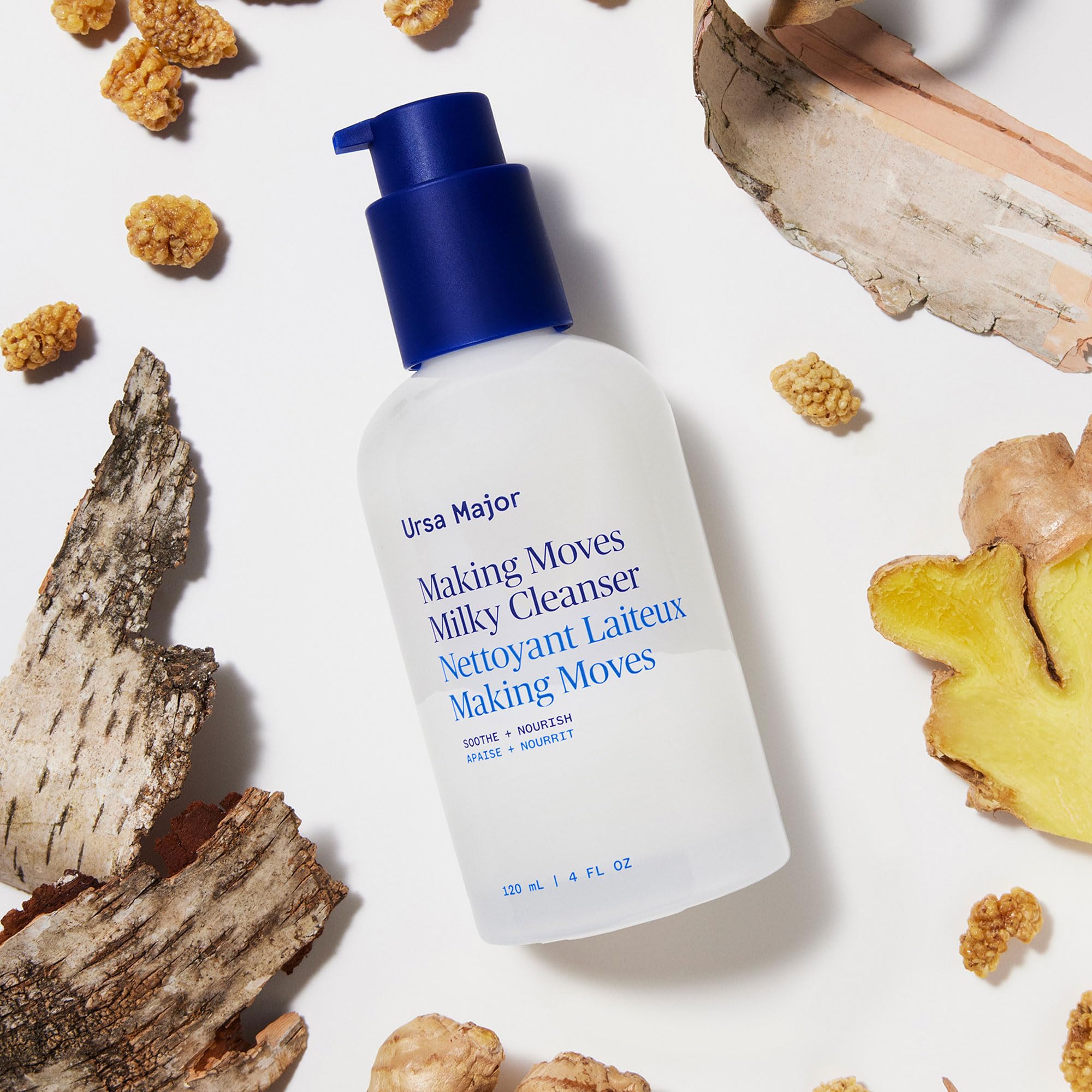 Ursa Major Milky Cleanser after-use skin feels renewed and nourished.