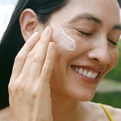 Ursa Major Mountain Glow texture shown during application for fast absorption.