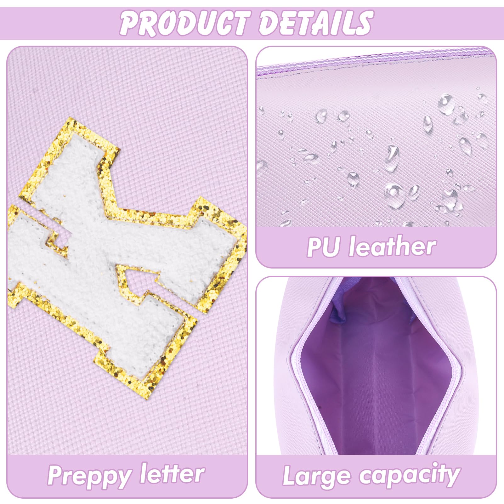 URSKYTOUS compact cosmetic bag purple-k in use shows organized cosmetics on the go