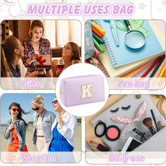 URSKYTOUS travel toiletry bag purple-k compact size keeps cosmetics organized on trips