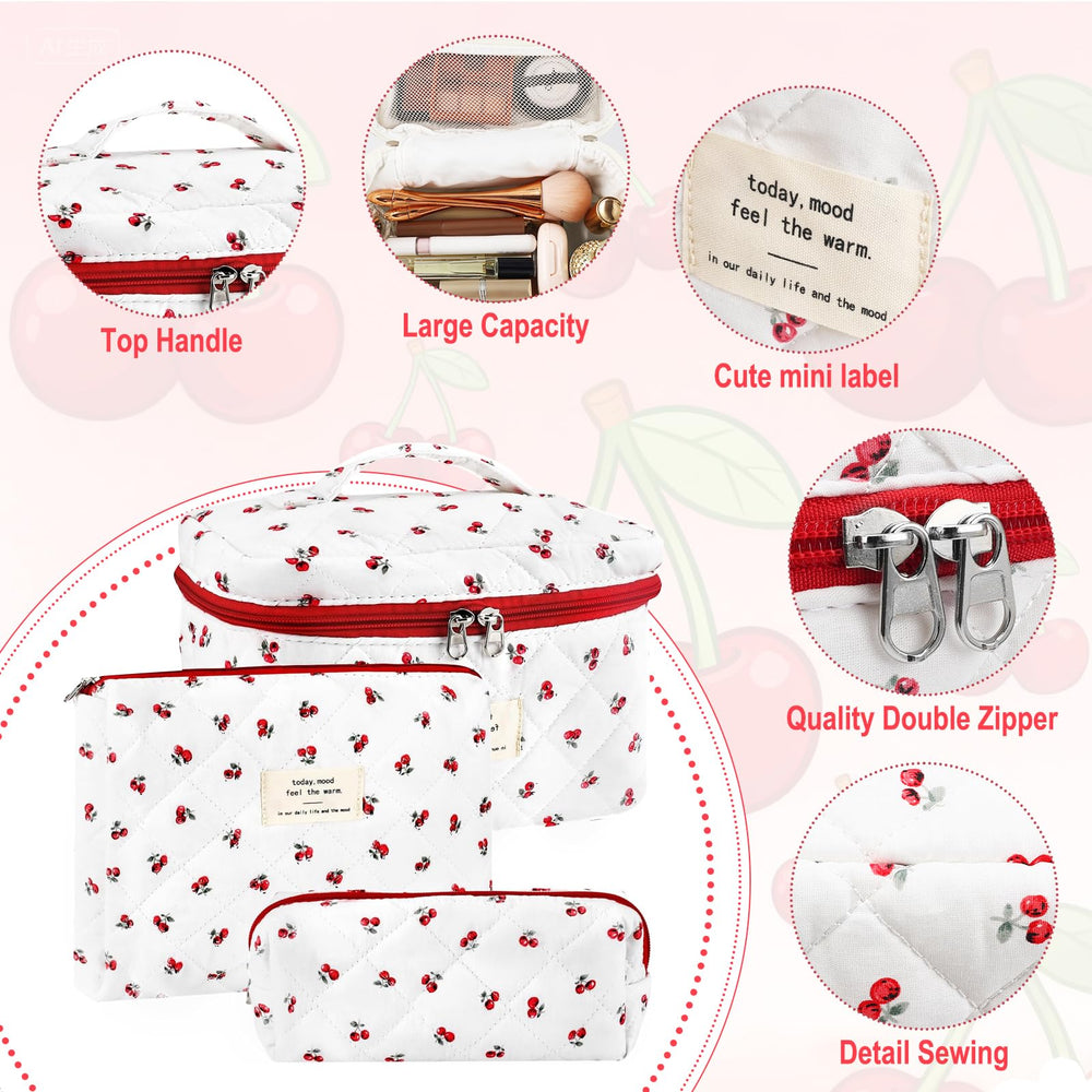 URSKYTOUS travel toiletry pouch spacious interior for daily cosmetics