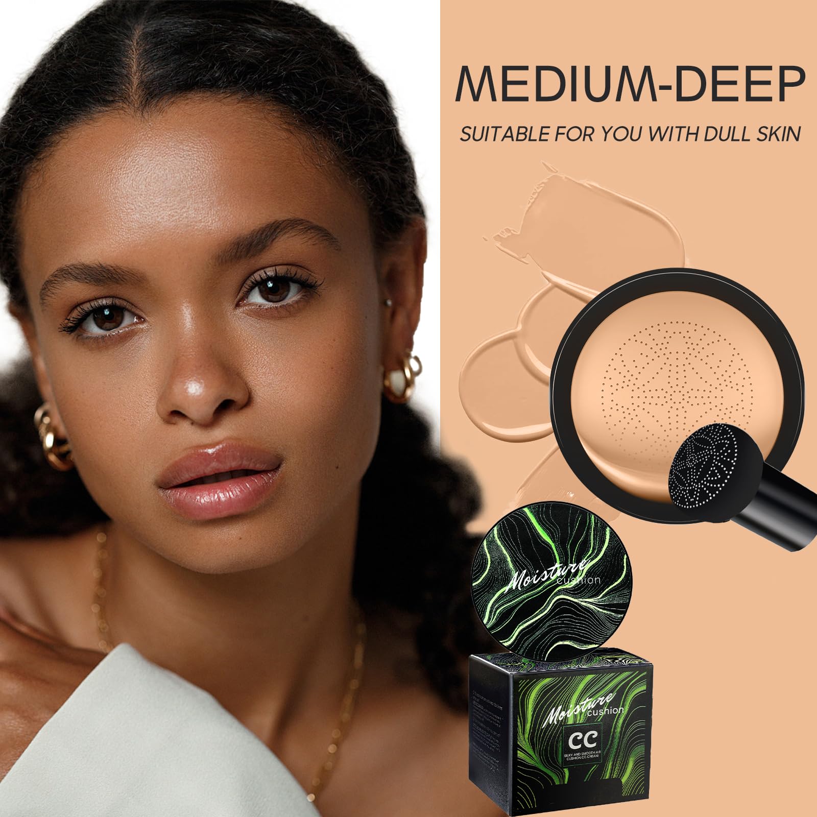 Ursoulney CC Cream tube dispensing shows lightweight, natural-looking base for balanced skin tone.