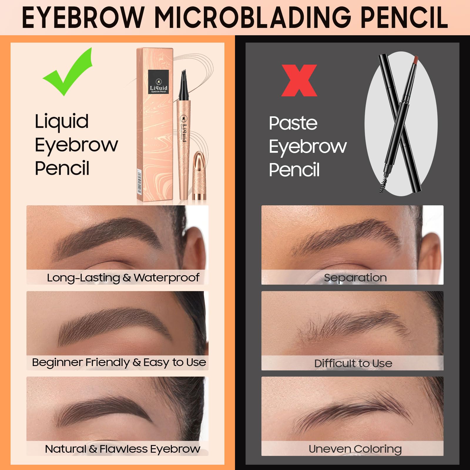 Ursoulney Eyebrow Pen color light brown swatch suits multiple hair colors.
