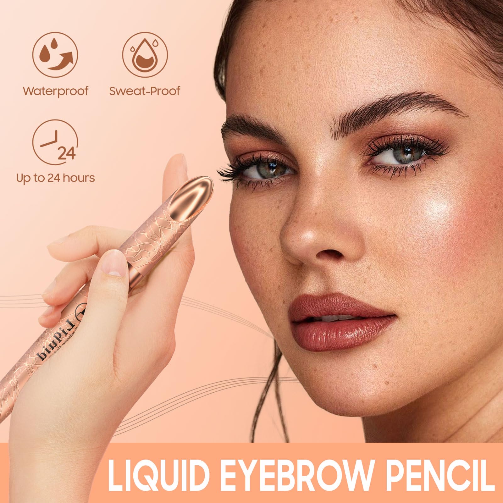 Ursoulney Eyebrow Pen liquid cap close-up protects the formula.