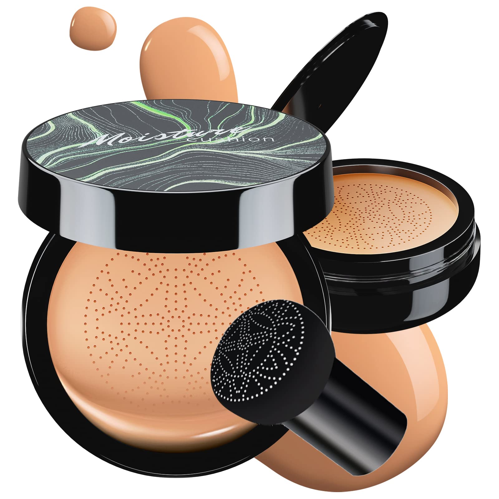 Ursoulney Mushroom Head Sponge closeup demonstrates gentle, skin-friendly application and seamless blending.