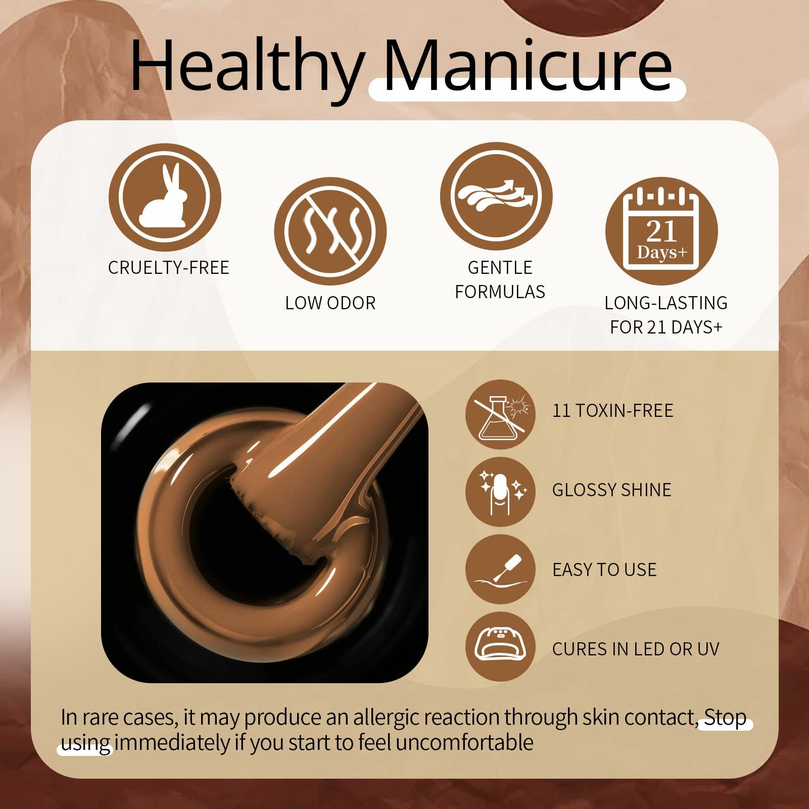 UR SUGAR application layering demonstrates thin coats for better saturation.