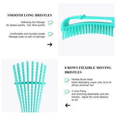 URTHEONE detangling brush soft grip handle demonstrates comfortable control during detangling.