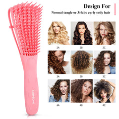 URTHEONE detangling brush soft rubber handle provides a comfortable grip during brushing.