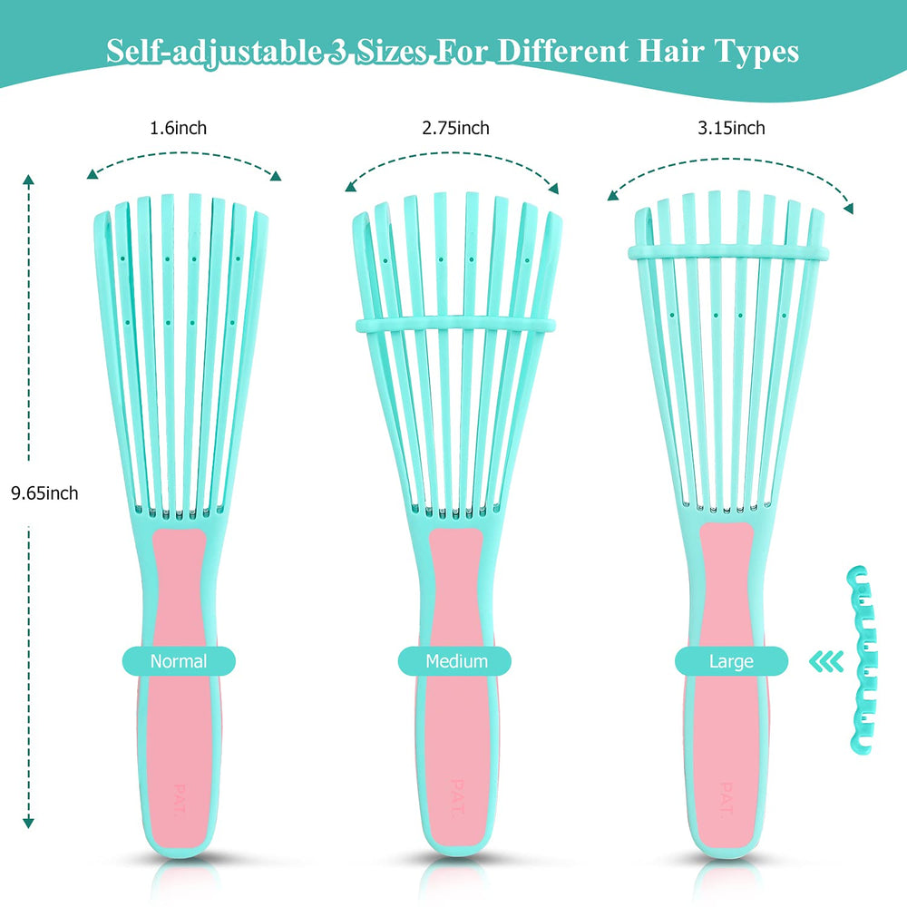 URTHEONE detangling brush in wet hair use shows easy glide and reduced tugging.