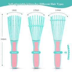 URTHEONE detangling brush in wet hair use shows easy glide and reduced tugging.