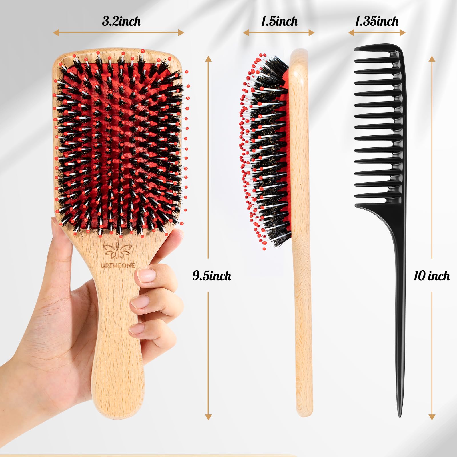 URTHEONE gift-pack brush and comb set portrayed as ideal holiday gift