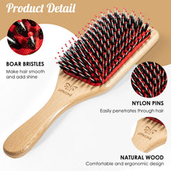 URTHEONE hair brush nylon ball tips image highlights scalp massage benefits
