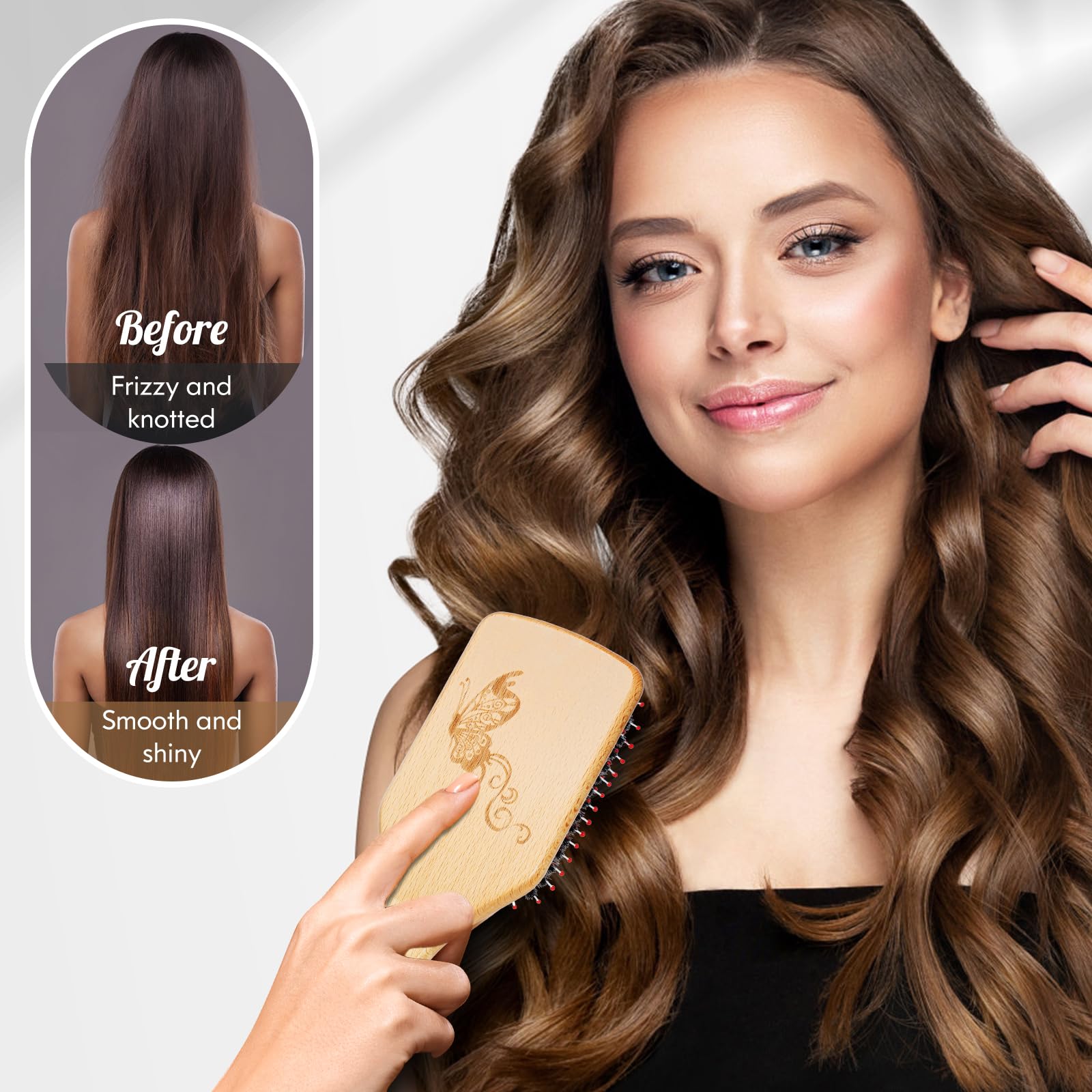 URTHEONE wide-toothed tail comb shows wet-hair styling flexibility