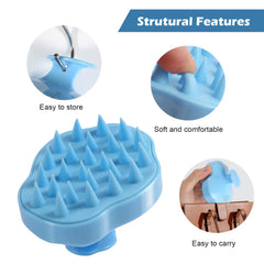 URTHEONE soft silicone brush close-up demonstrates gentle scalp massage