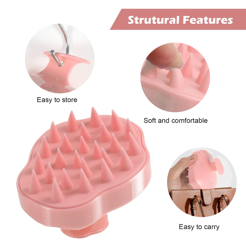 URTHEONE soft silicone brush with ergonomic handle for comfortable scalp massages