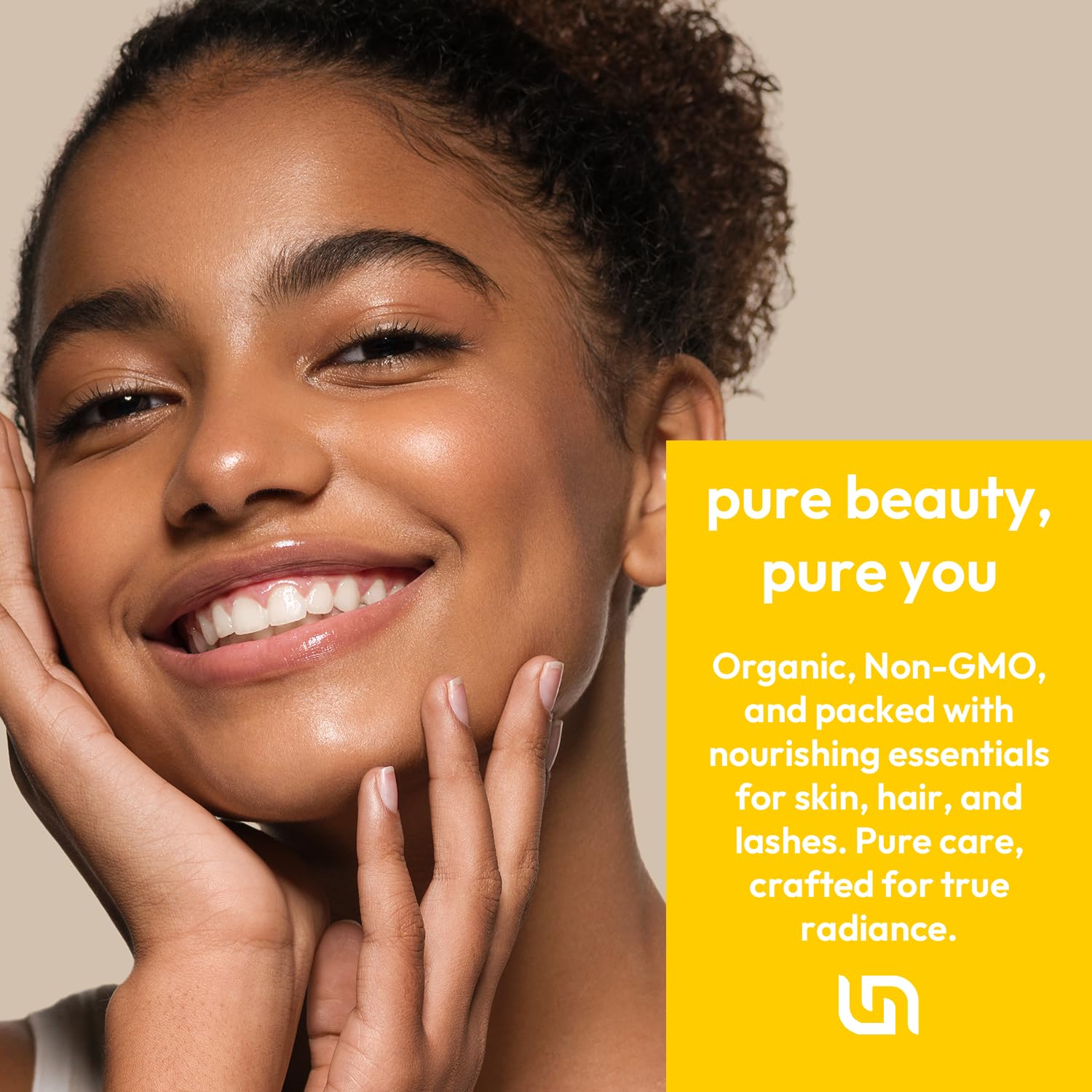 Us Naturals castor oil amber bottle closeup preserves purity and freshness for skin and hair.