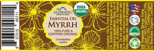 US Organic myrrh oil bottle ready for skin hydration routines