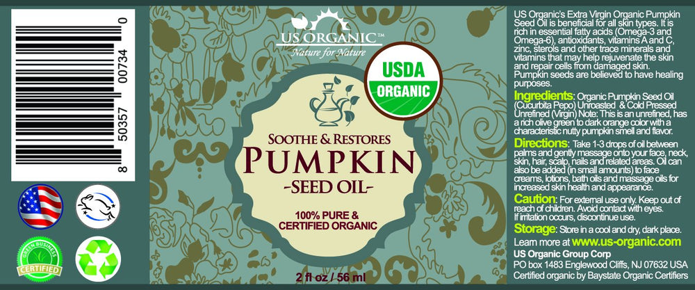 US Organic pumpkin seed oil with eyedropper for precise cosmetic applications