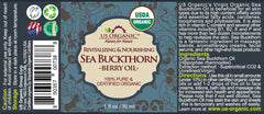 US Organic Sea Buckthorn berries closeup highlights natural source for nourishing skincare.