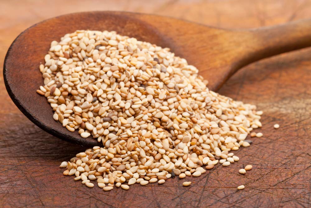 US Organic sesame seed oil pourable bottle ready for massage blends.