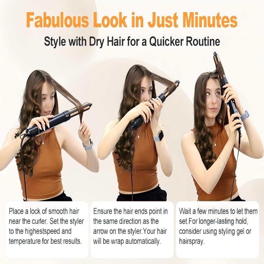 USbelff 360 Degree Cord allows flexible movement during styling.