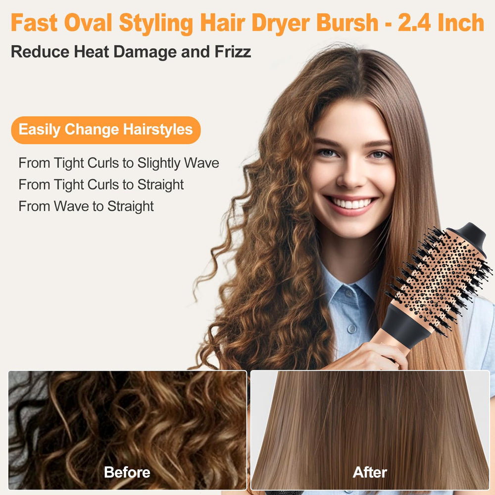 USbelff Nylon Pin Brush Head glides through hair for smooth detangling.