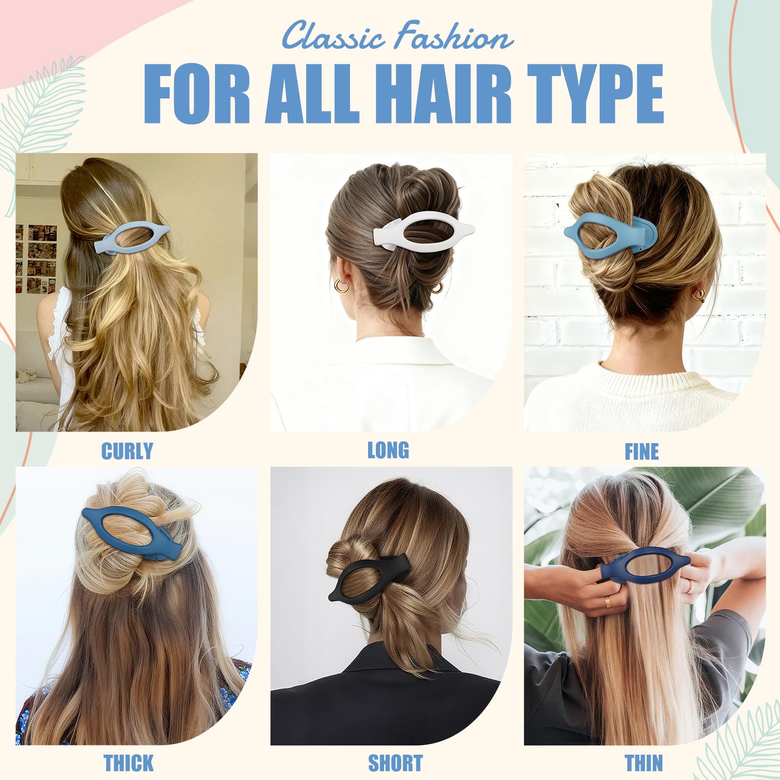 USDNICE flat hair clip dark-brown blends with hair for subtle, secure hold.