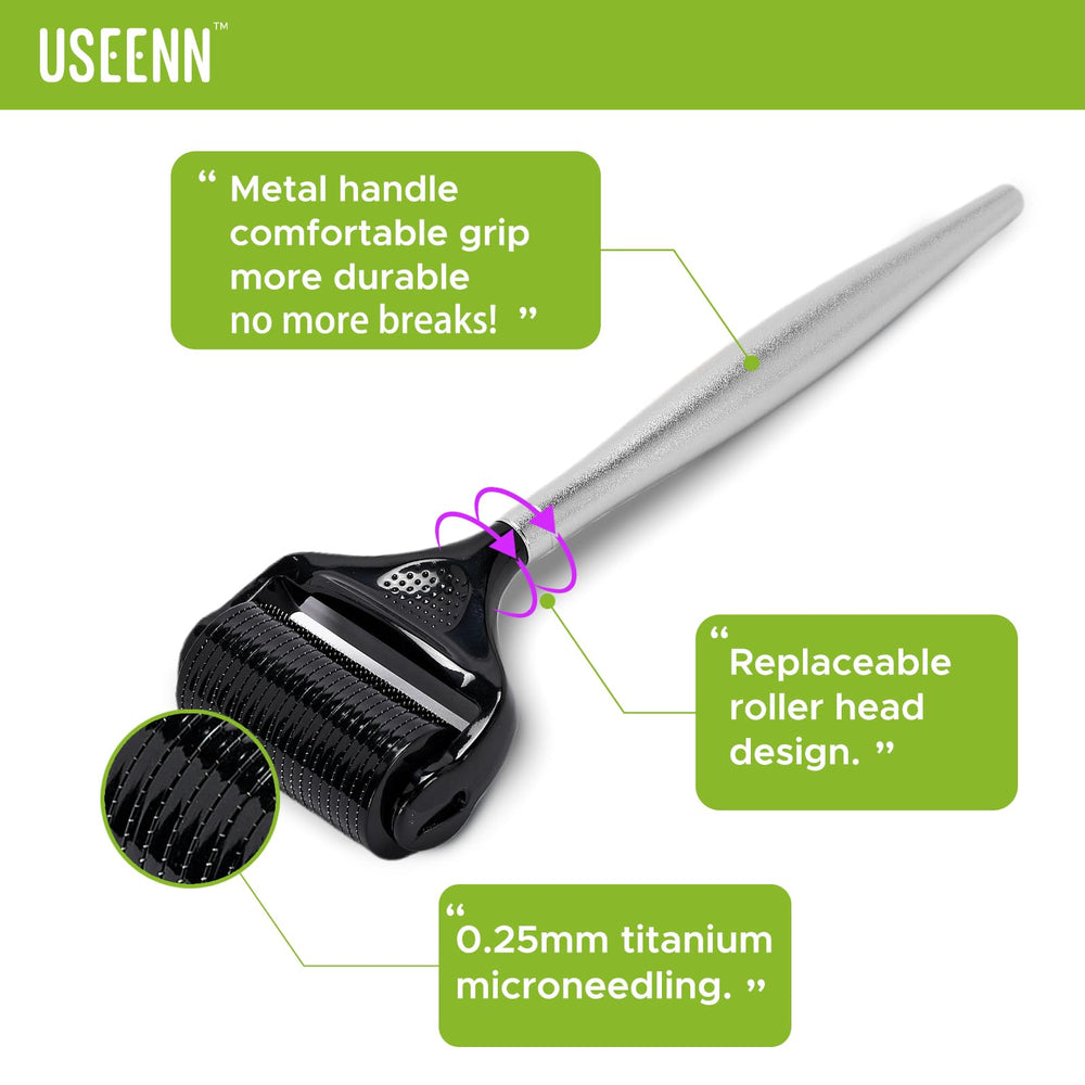 USEENN Ultra Wide Derma Roller beard 1200 needles for precise grooming
