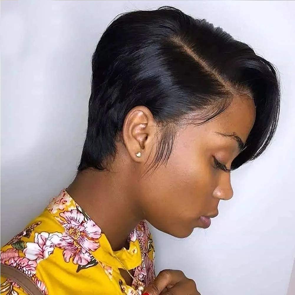 Usexy Hair Pixie Cut Lace Front Wig, front view with natural hairline for daily wear