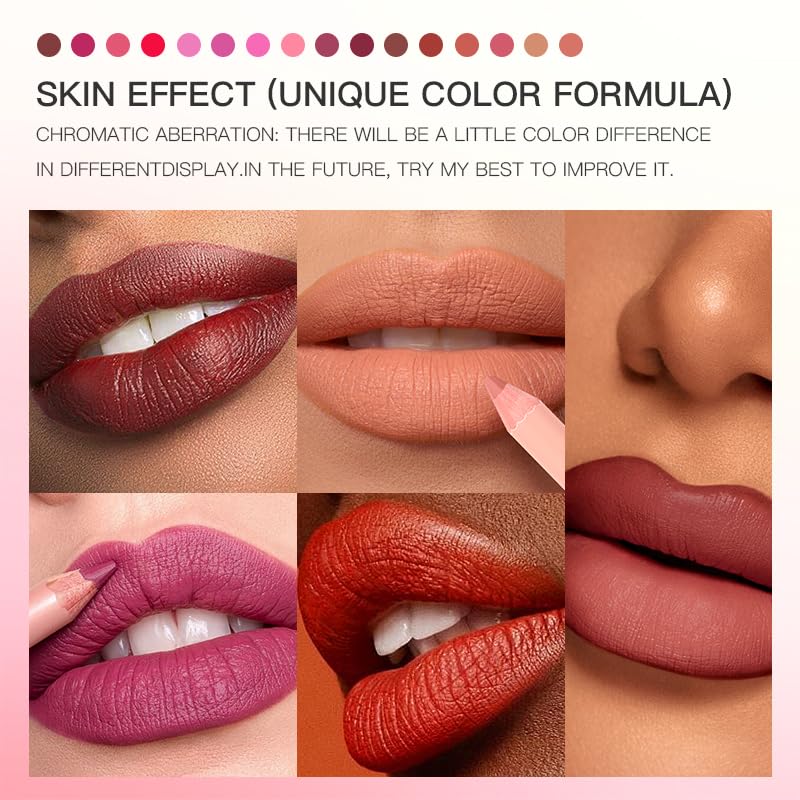 USHAS professional lip liner collection arranged for artists and enthusiasts.