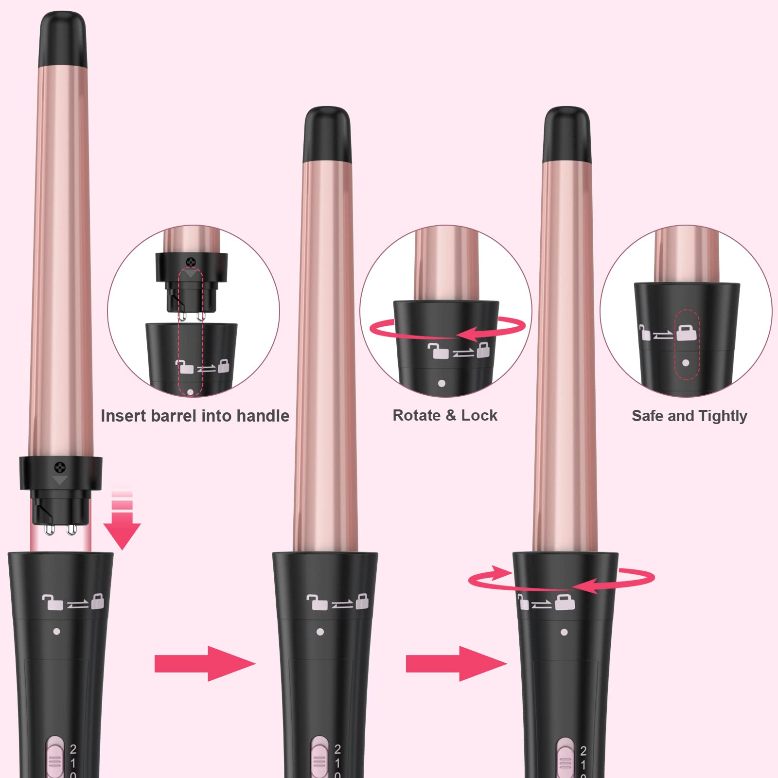 USHOW 30-second heating for quick, salon-like curls.