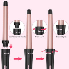 USHOW 30-second heating for quick, salon-like curls.