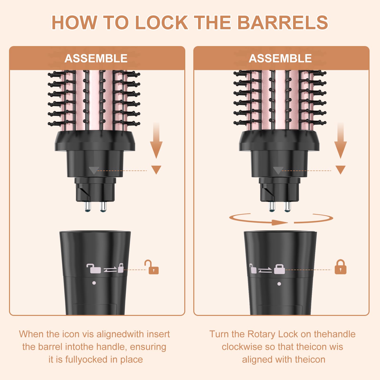 USHOW 350–410°F heat settings adapt to fine, thick, or curly hair.