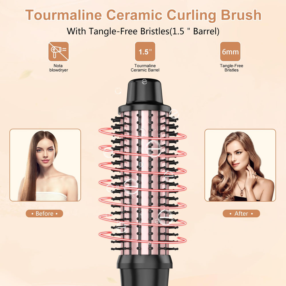 USHOW negative ions help frizz control and shine with this thermal brush.