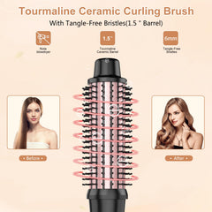 USHOW negative ions help frizz control and shine with this thermal brush.