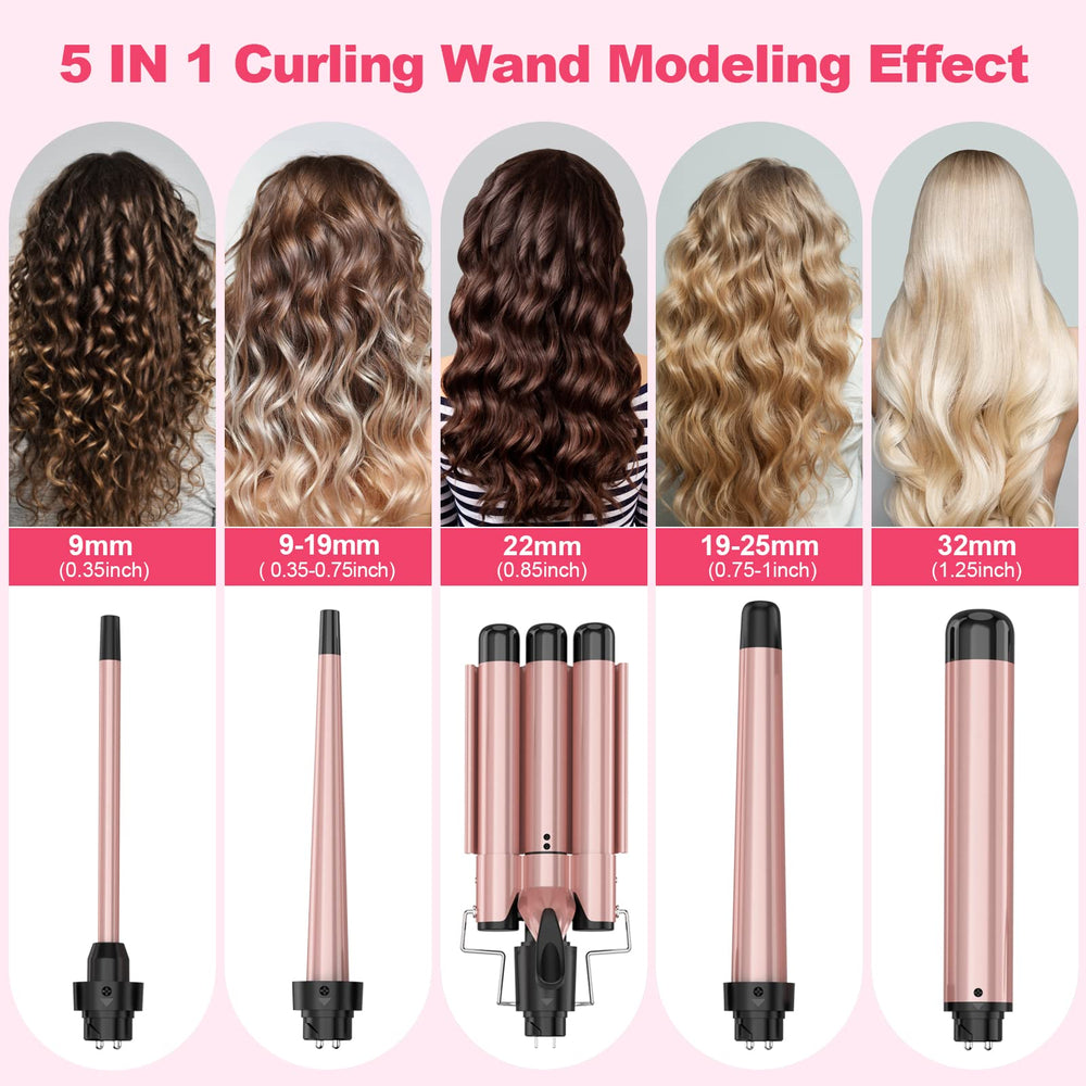 USHOW tourmaline ceramic-coated surface reduces frizz and adds shine during styling.