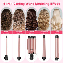 USHOW tourmaline ceramic-coated surface reduces frizz and adds shine during styling.