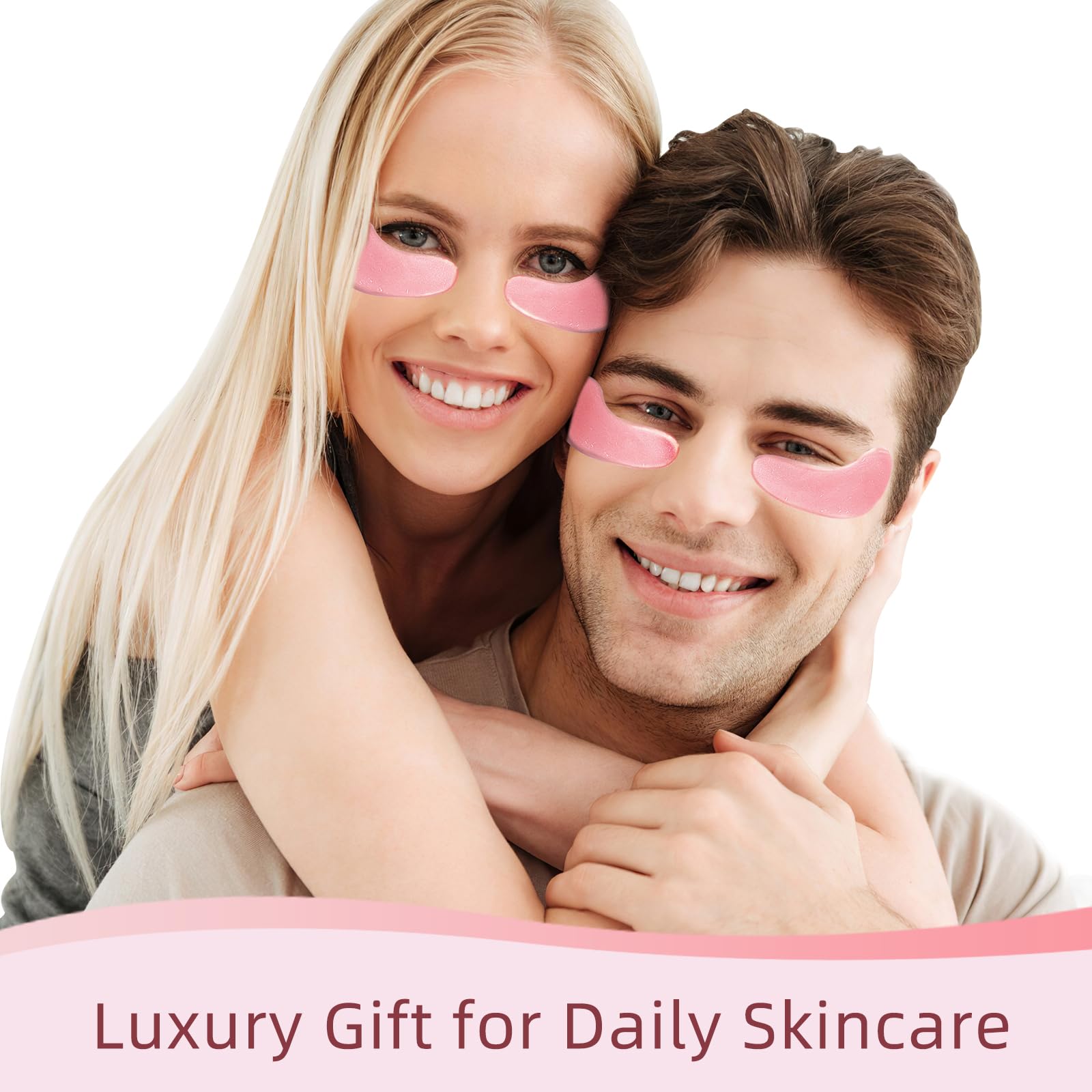 USTELIR rose eye patches gift set shown as a thoughtful skincare gift option.