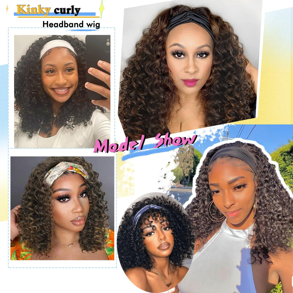 Usweety headband wig designed for quick, glue-free daily wear