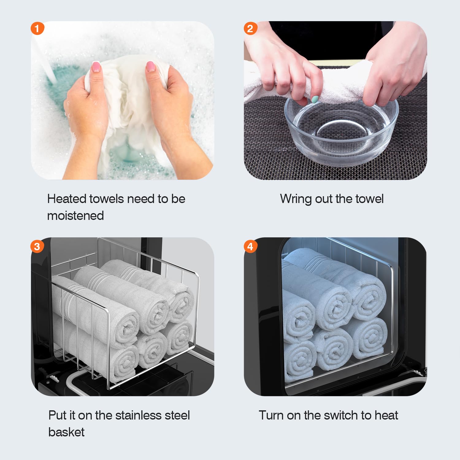 CE-certified Utenzi towel warmer, signaling safety and durability for professional settings.