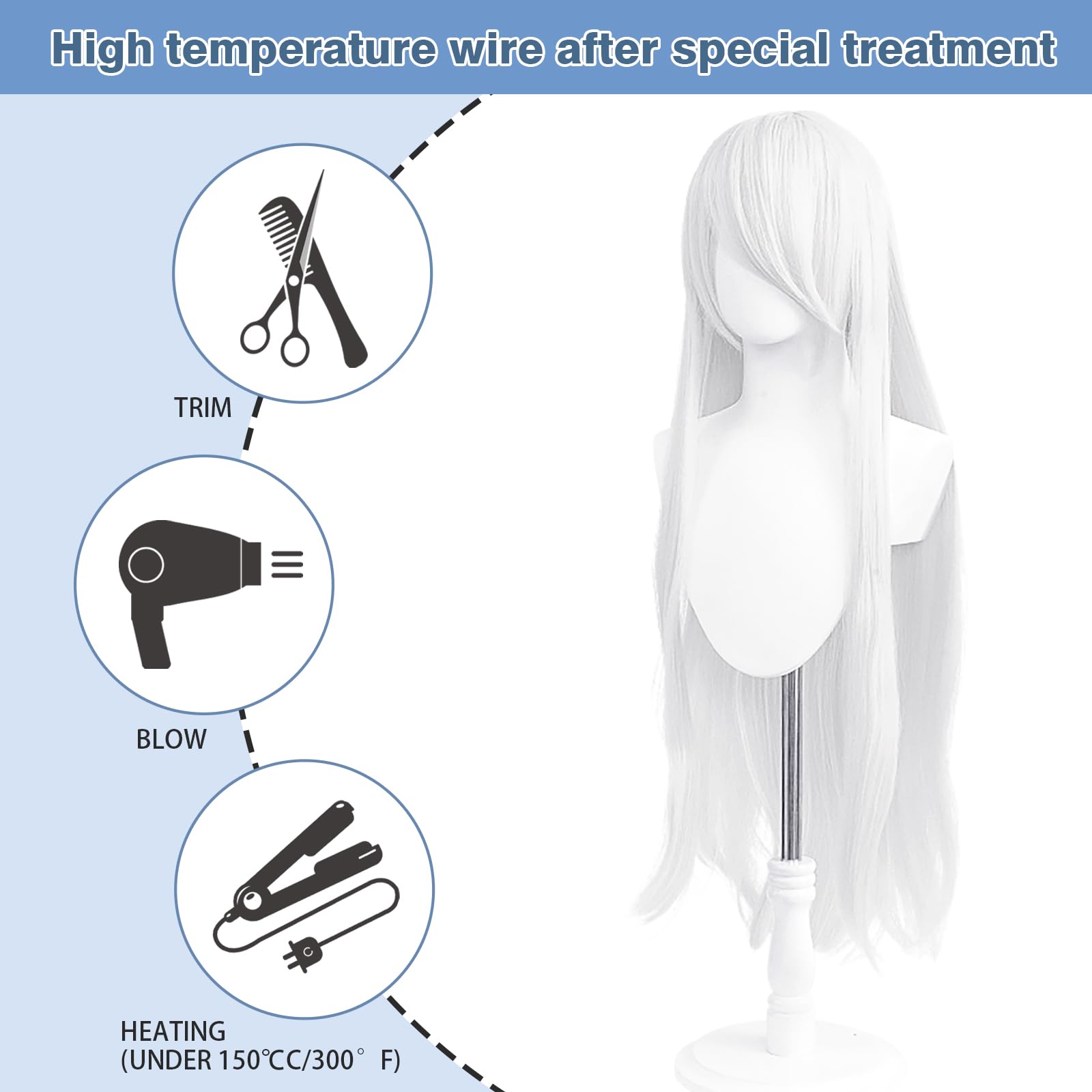 UTIEHD anime-character-accurate wig boosts cosplay authenticity for TV, film.