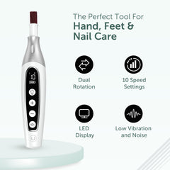 UTILYZE PediLux Pro eight drill bits enable versatile shaping and care.