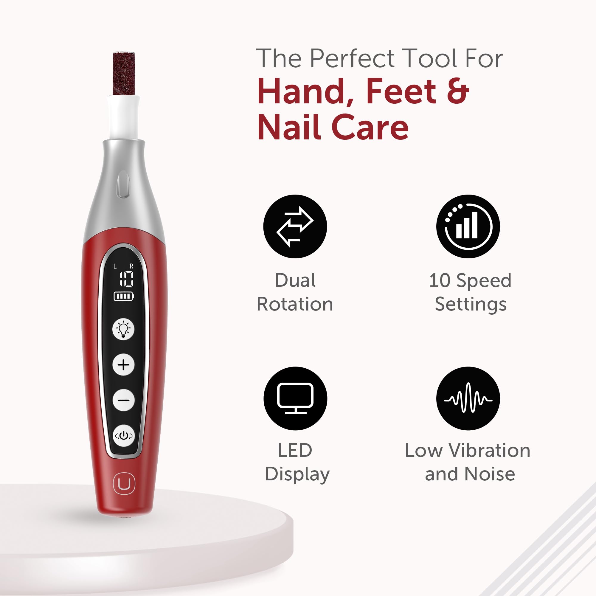 UTILYZE PediLux Pro 8-drill-bits kit supports versatile shaping, trimming, and smoothing tasks.