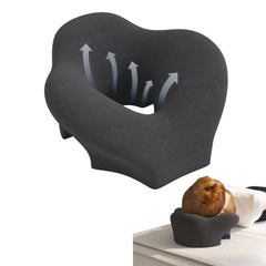 UTJZIB massage pillow face-down front view highlights hollow design for pressure-free relaxation.