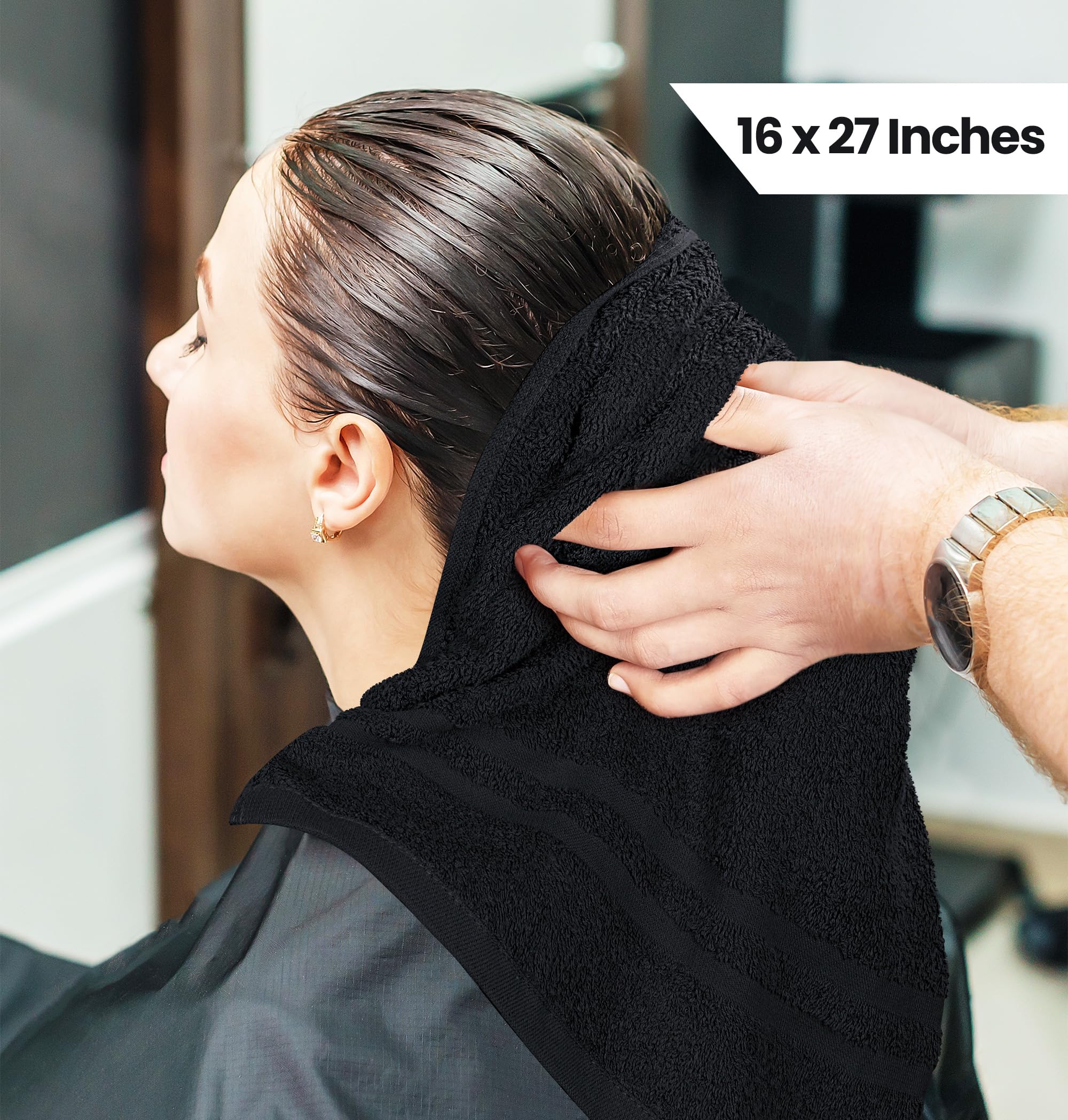 Utopia Towels Cotton Bleach Proof Salon Towel, durable and bleach resistant.