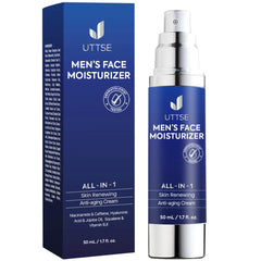 Uttse 6-in-1 face cream tube close-up for deep hydration and anti-aging care.