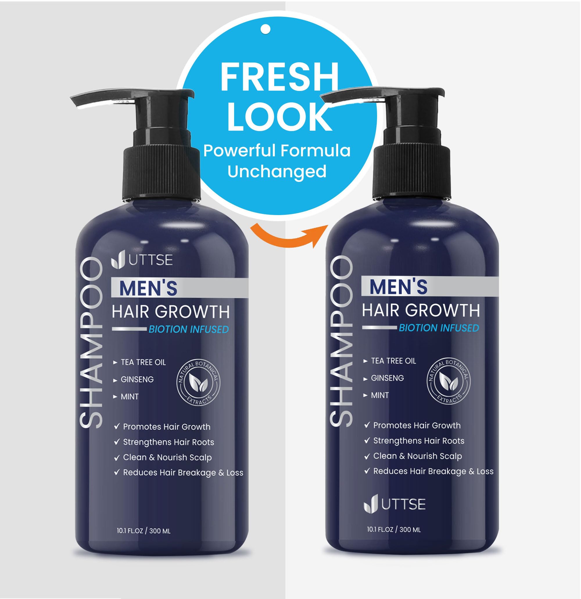 Uttse Biotion Shampoo application in hands showing easy daily cleansing