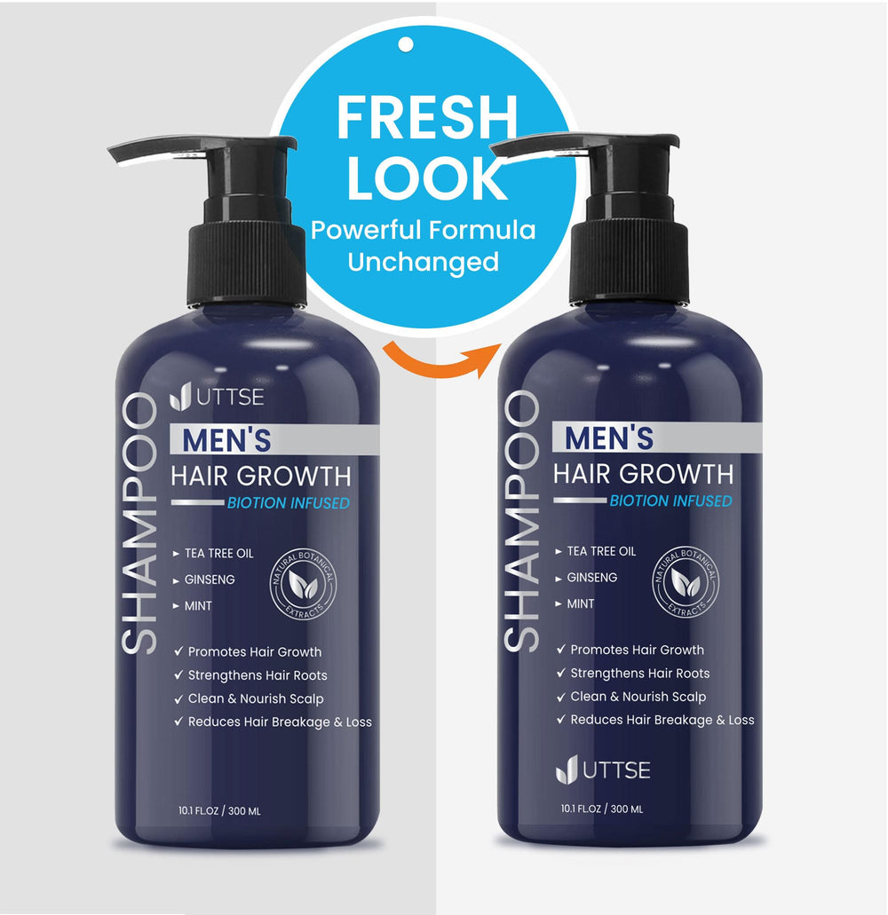 Uttse Biotion Shampoo application in hands showing easy daily cleansing